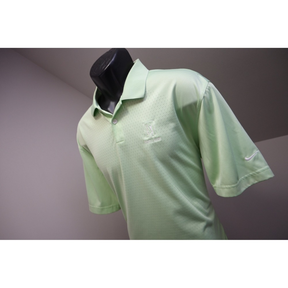 Nike Polo Shirt Mens Medium Green TPC Myrtle Beach Nike Fit DRY Excellent